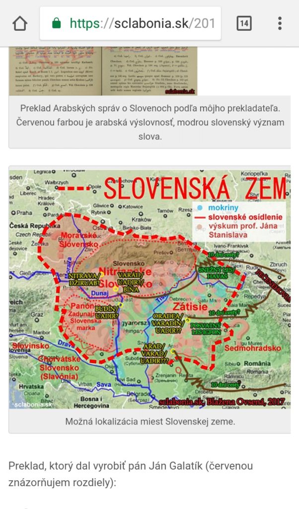 Originál mapy, ktorú vytvorila Blažena Ovsená. Používa označenie Slovenská zem.